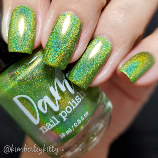 Gotta be Green - Seriously Rainbows - Holographic Nail Polish - Dam Nail Polish