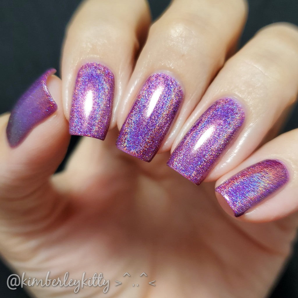 Positively Purple - Seriously Rainbows - Holographic Nail Polish - Dam Nail Polish