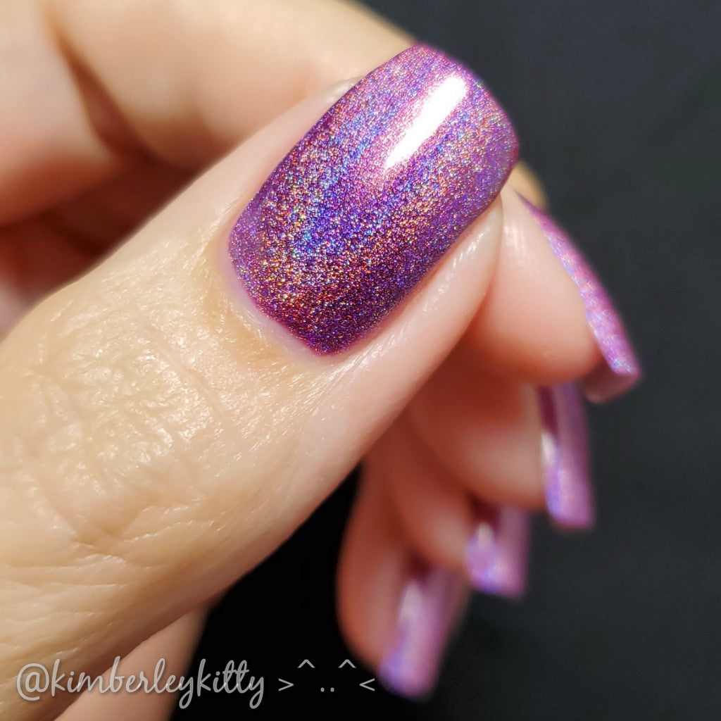 Positively Purple - Seriously Rainbows - Holographic Nail Polish - Dam Nail Polish
