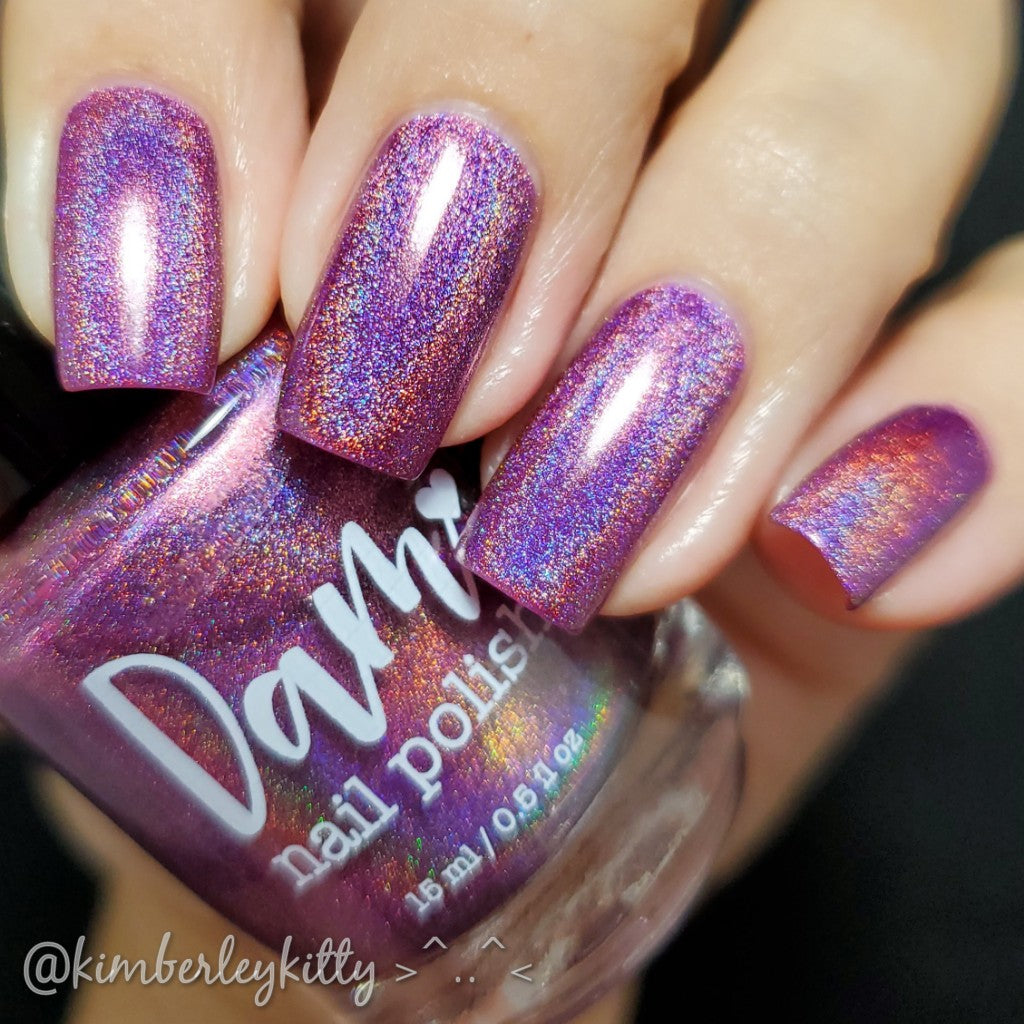 Positively Purple - Seriously Rainbows - Holographic Nail Polish - Dam Nail Polish