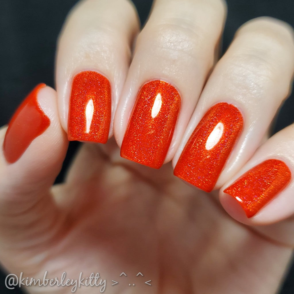 Carnelian - Orange Holographic Polish - Gemstone Collection - Dam Nail Polish