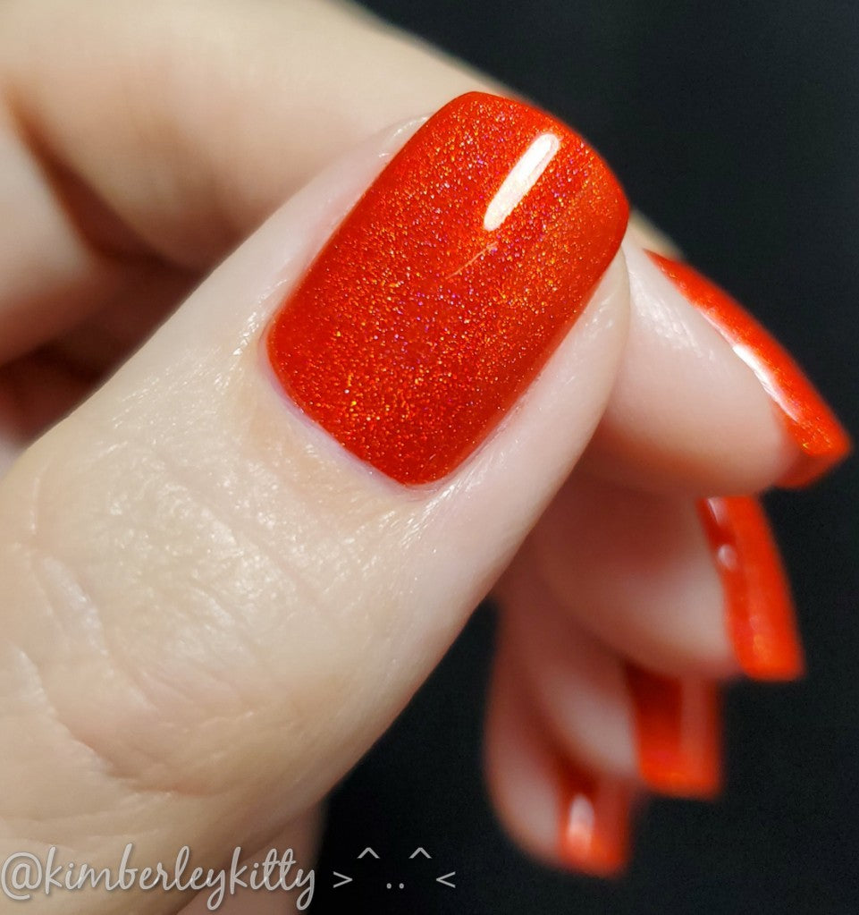 Carnelian - Orange Holographic Polish - Gemstone Collection - Dam Nail Polish