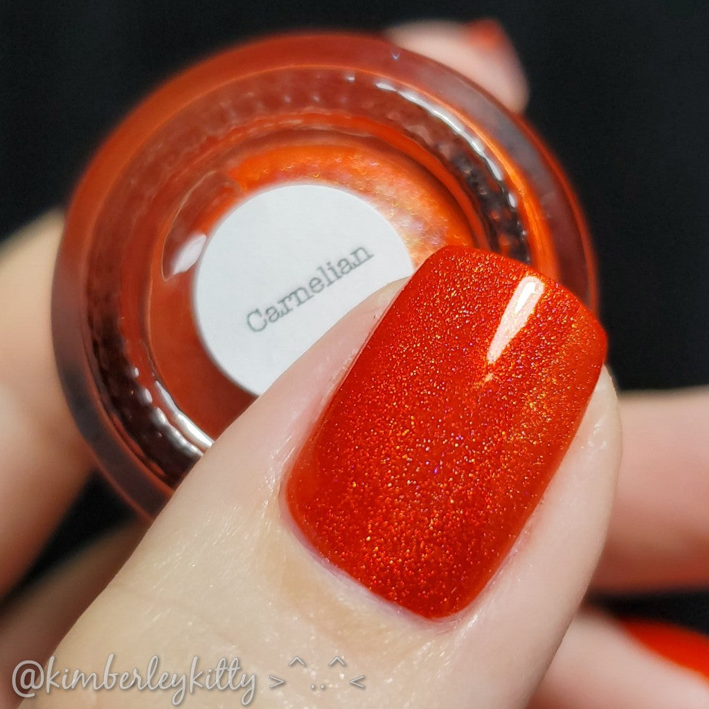 Carnelian - Orange Holographic Polish - Gemstone Collection - Dam Nail Polish