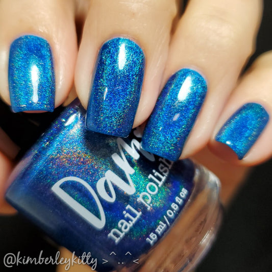 Aquamarine - Blue Holographic Polish - Gemstone Collection Pt. 1 - Dam Nail Polish