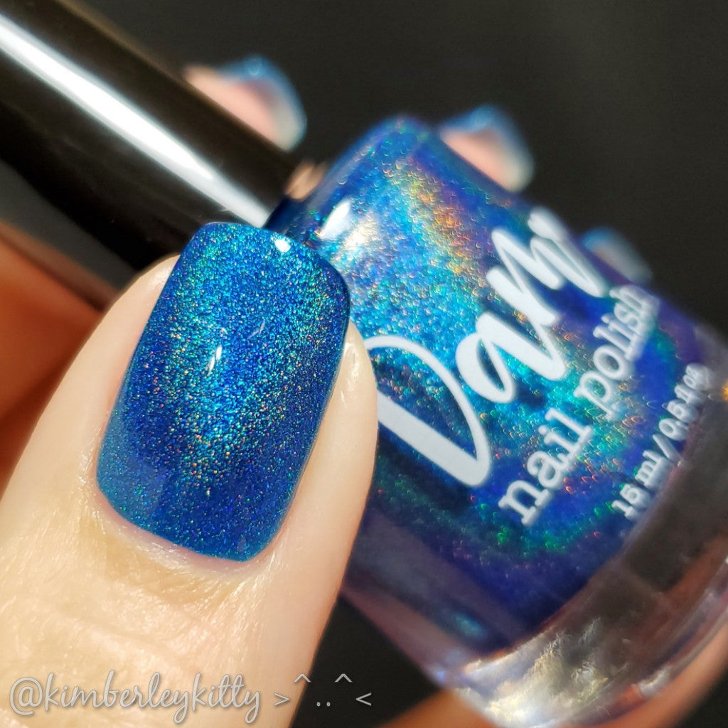 Aquamarine - Blue Holographic Polish - Gemstone Collection Pt. 1 - Dam Nail Polish