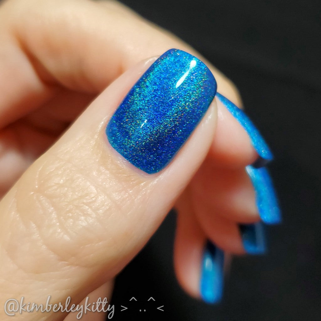 Aquamarine - Blue Holographic Polish - Gemstone Collection Pt. 1 - Dam Nail Polish