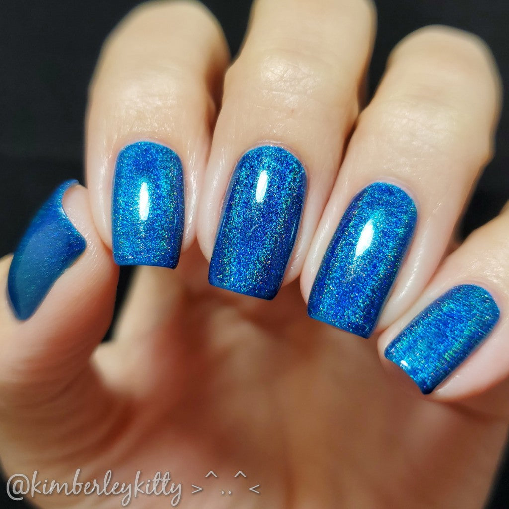 Aquamarine - Blue Holographic Polish - Gemstone Collection Pt. 1 - Dam Nail Polish