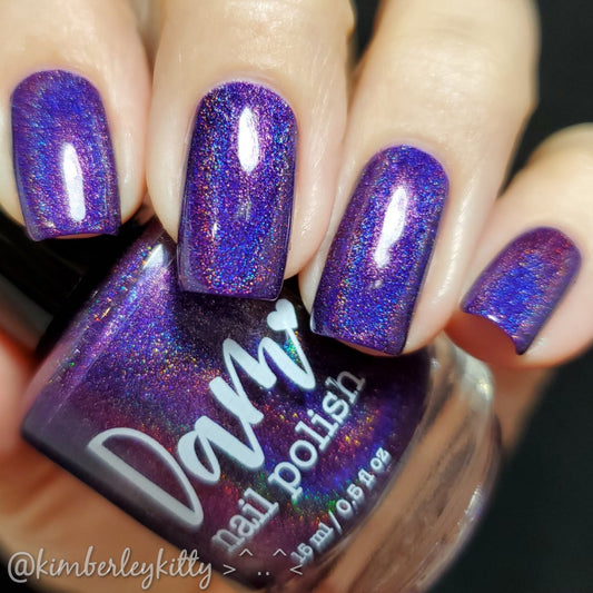 Amethyst - Violet Holographic Polish - Gemstone Collection Pt. 1 - Dam Nail Polish