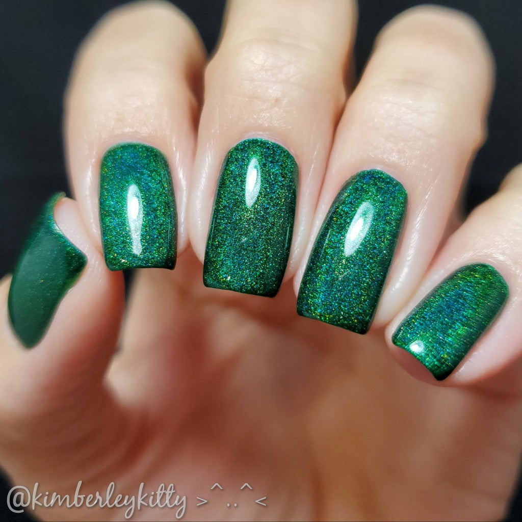 Emerald - Green Holographic Polish - Gemstone Collection Pt. 2 - Dam Nail Polish