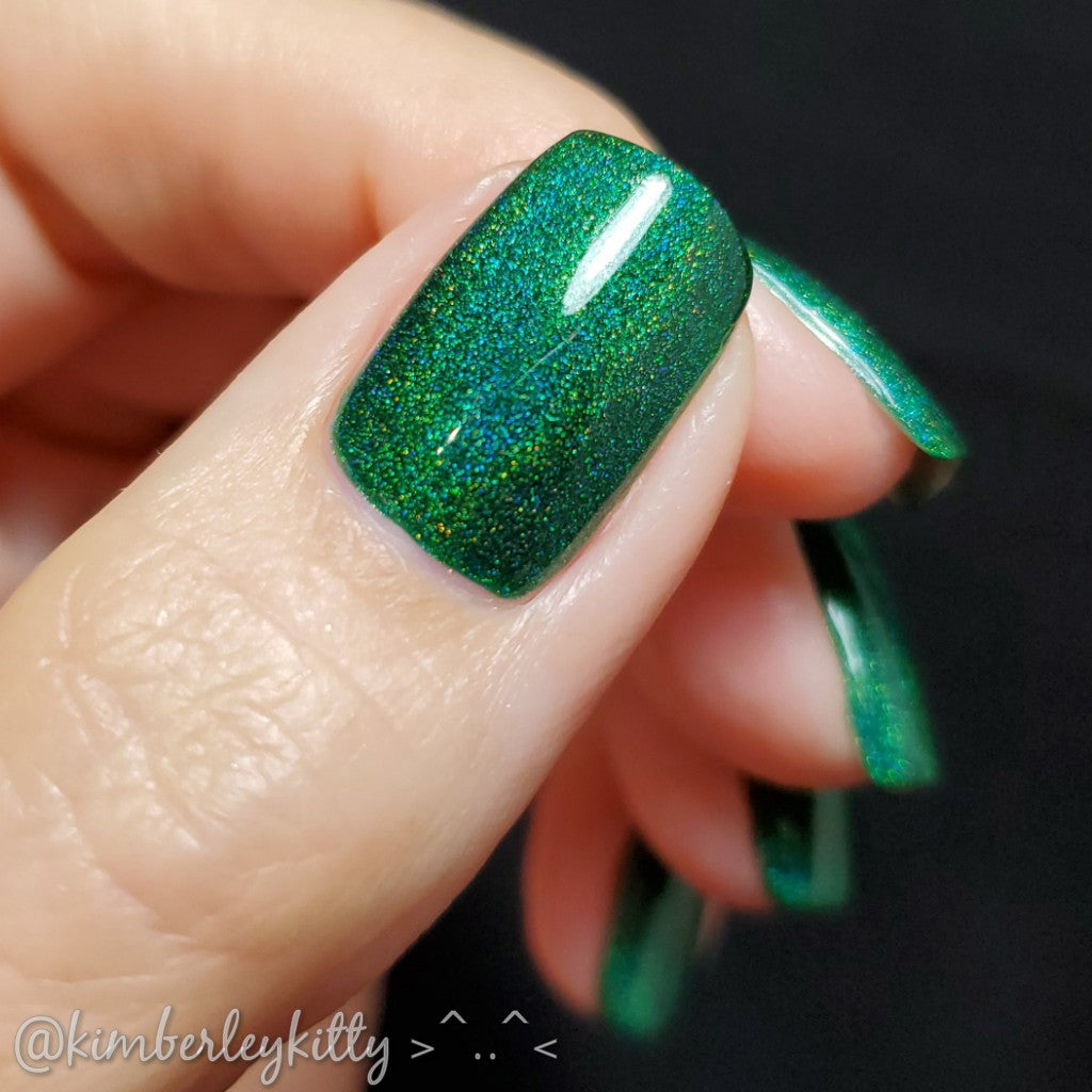 Emerald - Green Holographic Polish - Gemstone Collection Pt. 2 - Dam Nail Polish