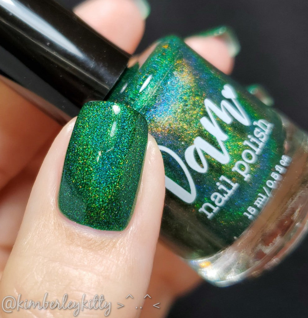 Emerald - Green Holographic Polish - Gemstone Collection Pt. 2 - Dam Nail Polish