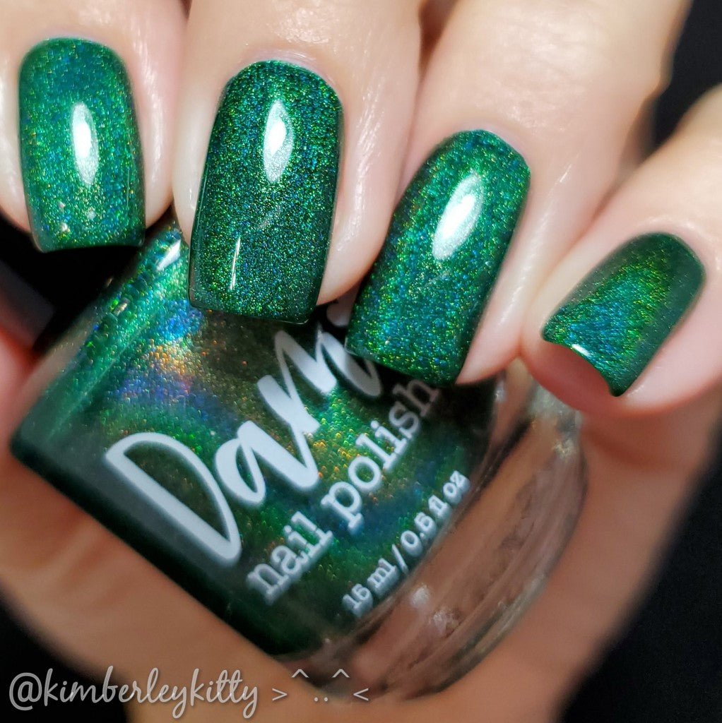 Emerald - Green Holographic Polish - Gemstone Collection Pt. 2 - Dam Nail Polish