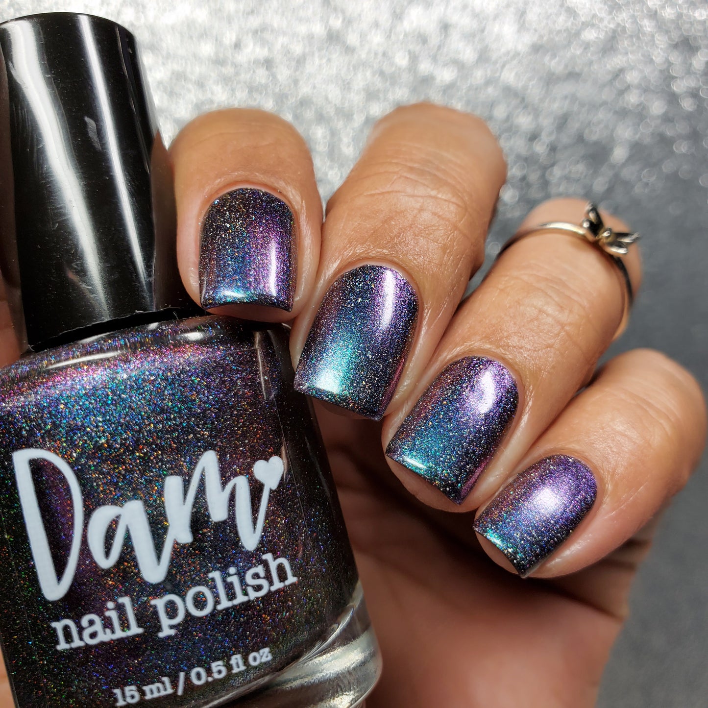 Blitzar - Blue/Purple/Gold Magnetic Holographic Nail Polish - Astronomical Collection - Dam