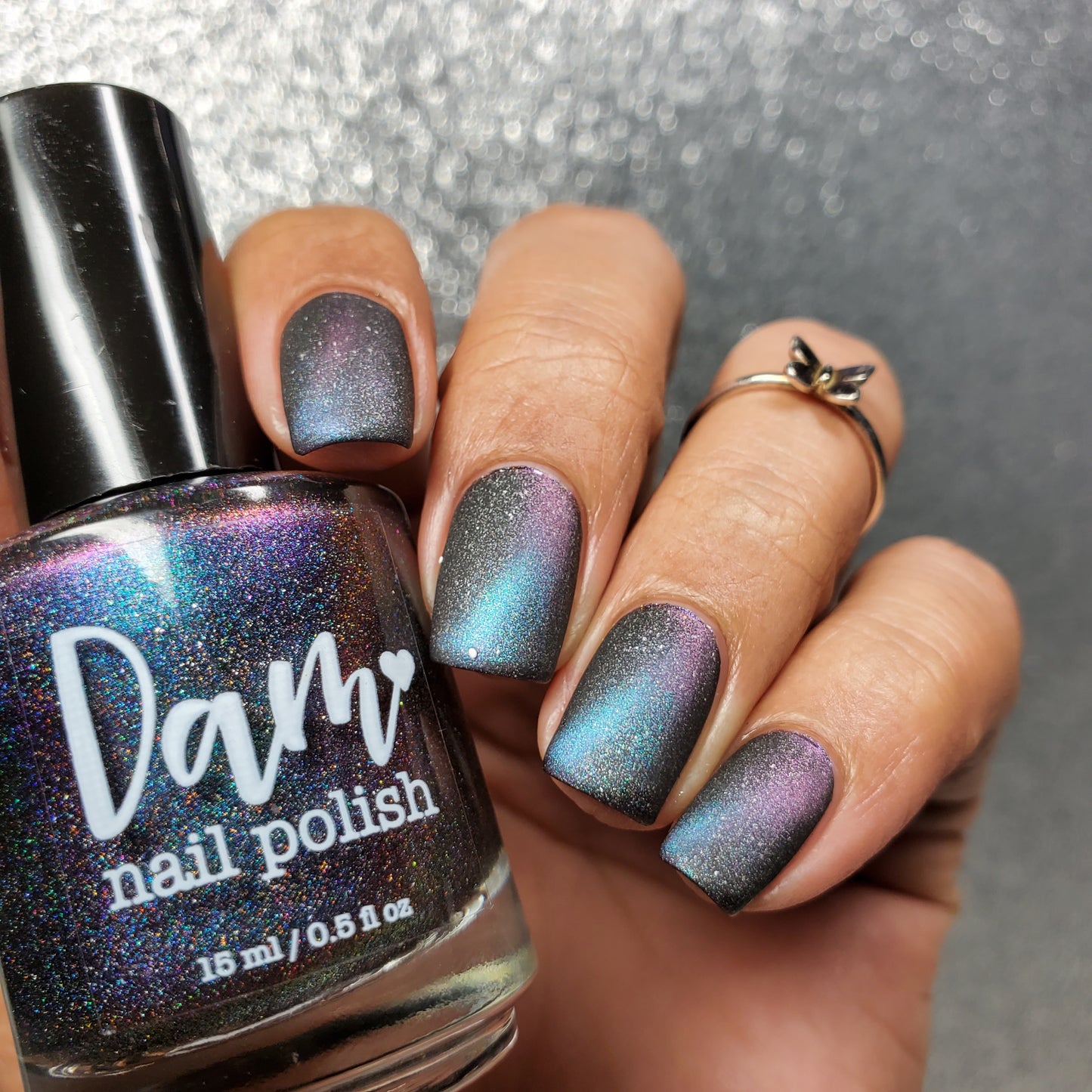 Blitzar - Blue/Purple/Gold Magnetic Holographic Nail Polish - Astronomical Collection - Dam