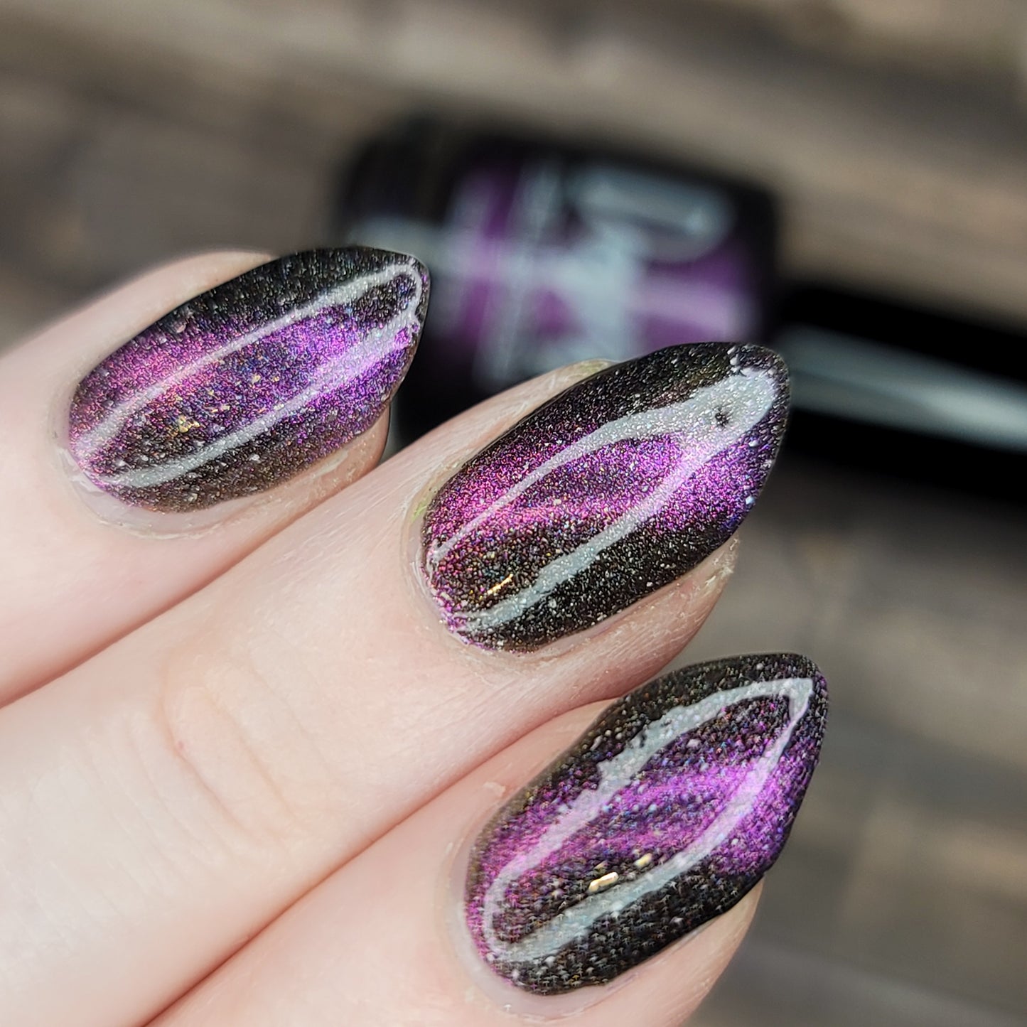 Pulsar - Pink/Bronze/Green Magnetic Holographic Nail Polish - Astronomical 2 Collection - Dam