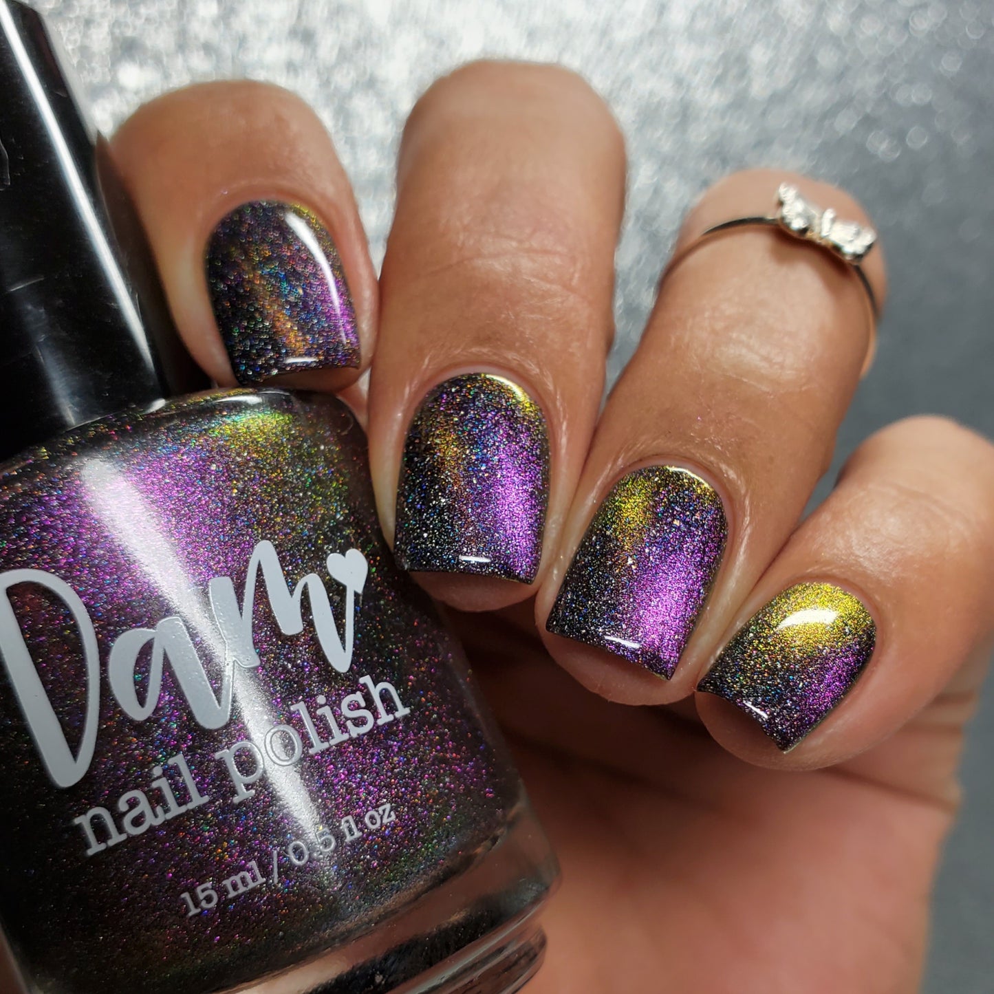 Pulsar - Pink/Bronze/Green Magnetic Holographic Nail Polish - Astronomical 2 Collection - Dam