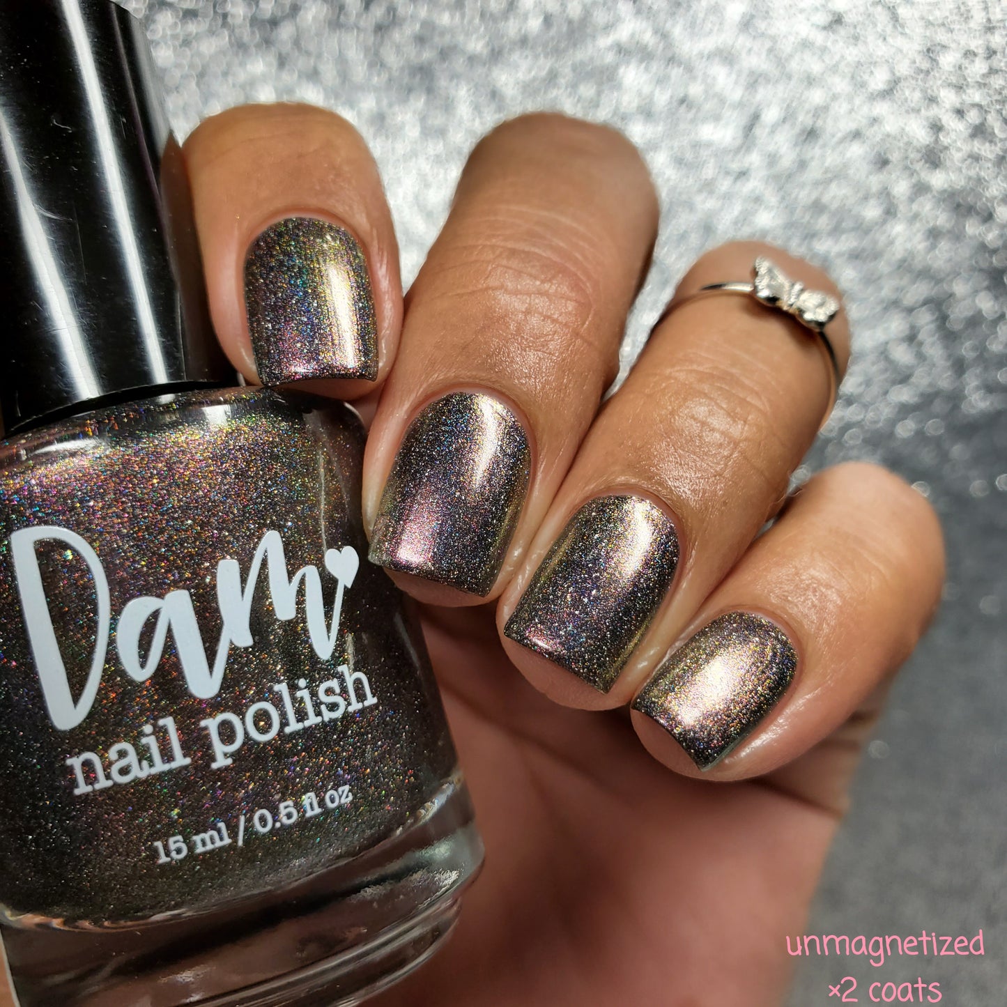 Blazar - Rose Gold/Bronze/Green Magnetic Holographic Nail Polish - Astronomical 2 Collection - Dam