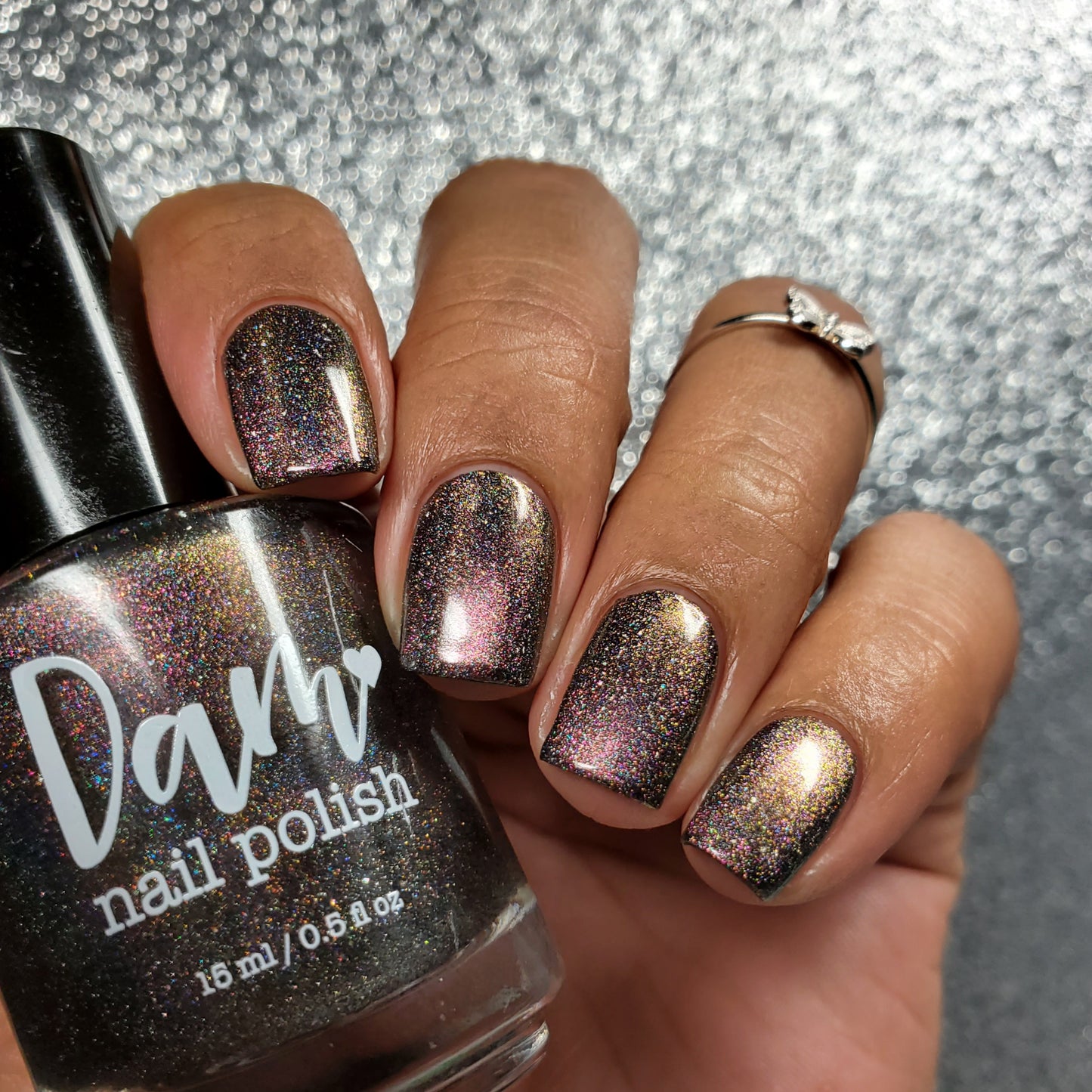 Blazar - Rose Gold/Bronze/Green Magnetic Holographic Nail Polish - Astronomical 2 Collection - Dam