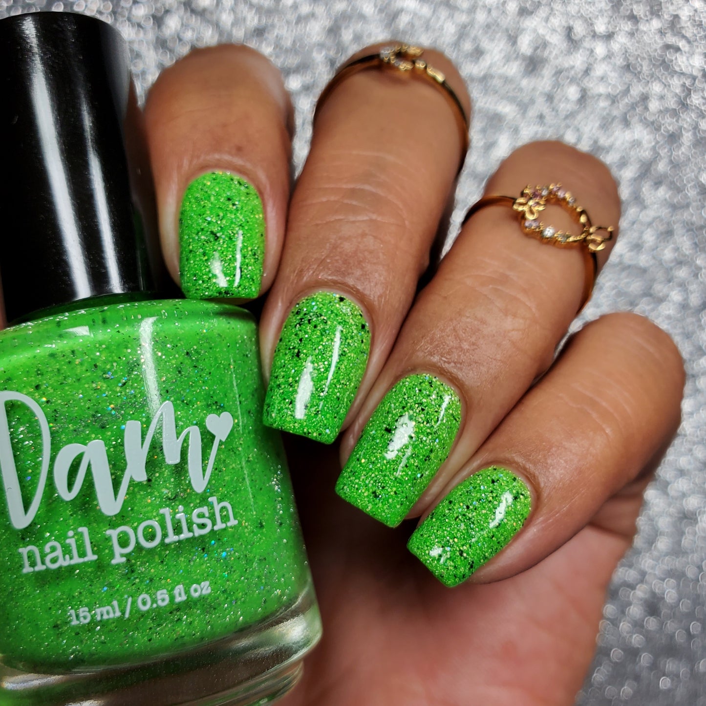 Jenica - Survivor Series - Neon Green Reflective Glitter Nail Polish - Dam