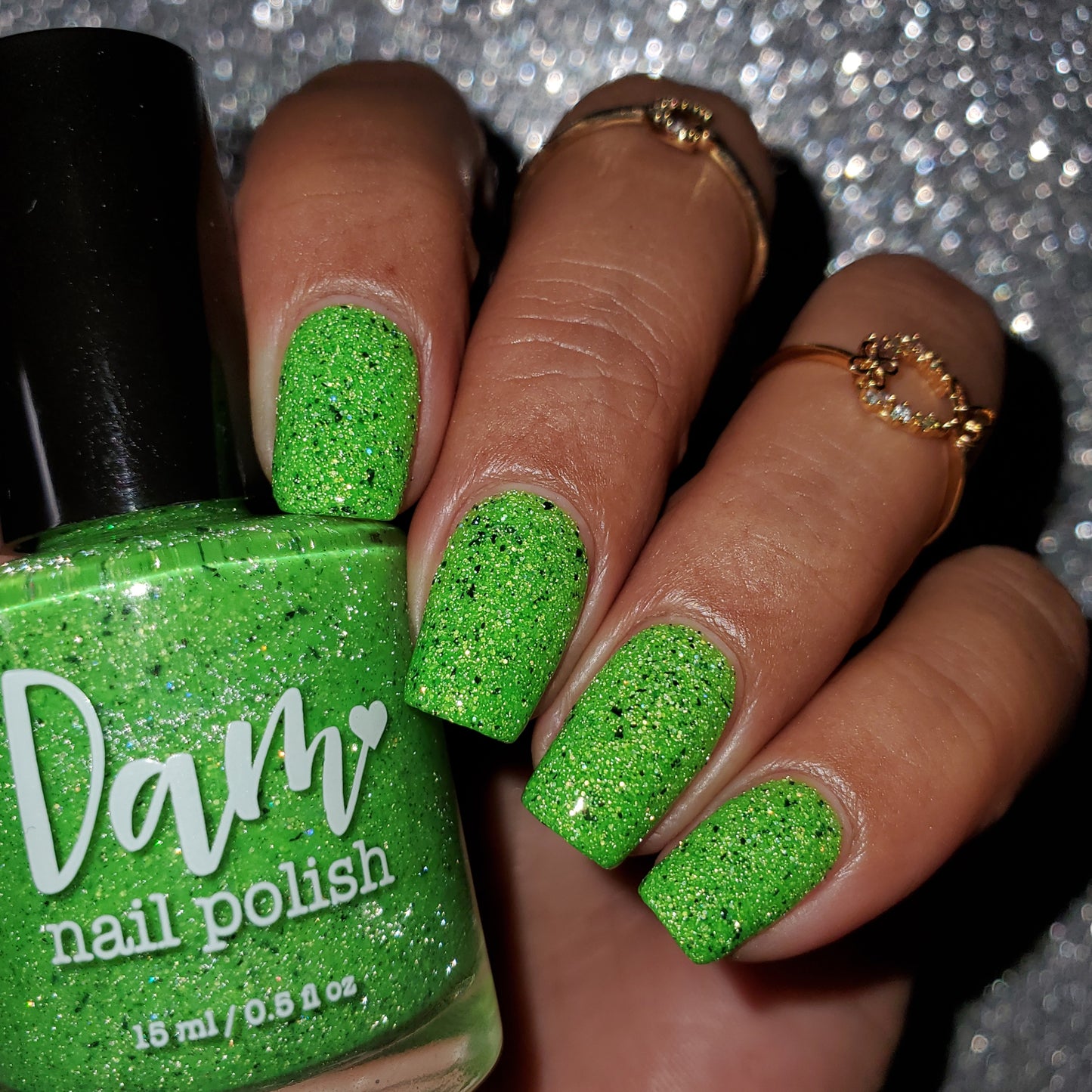 Jenica - Survivor Series - Neon Green Reflective Glitter Nail Polish - Dam