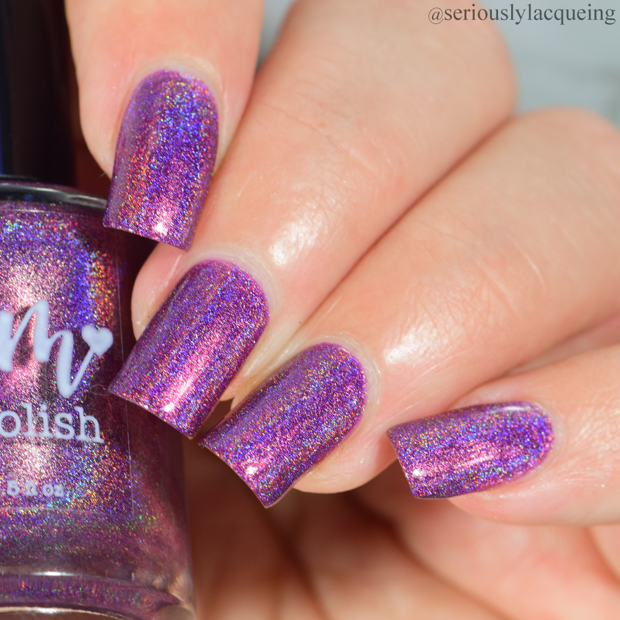 Positively Purple - Seriously Rainbows - Holographic Nail Polish - Dam Nail Polish