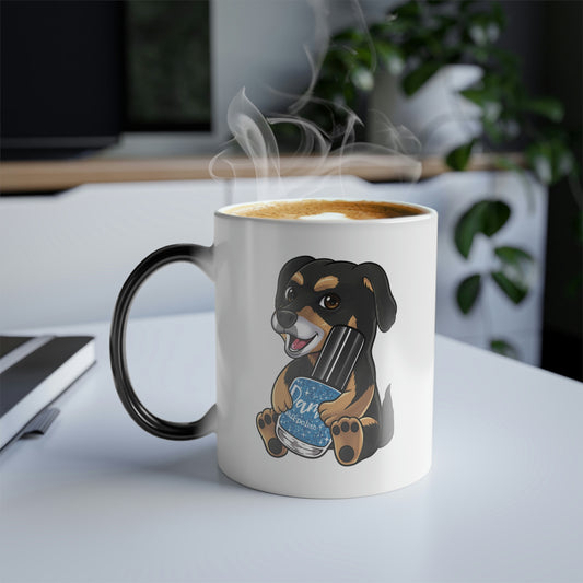 Snickers the Polish Loving Dog - Color Changing Thermal Mug, 11oz - Dam Nail Polish