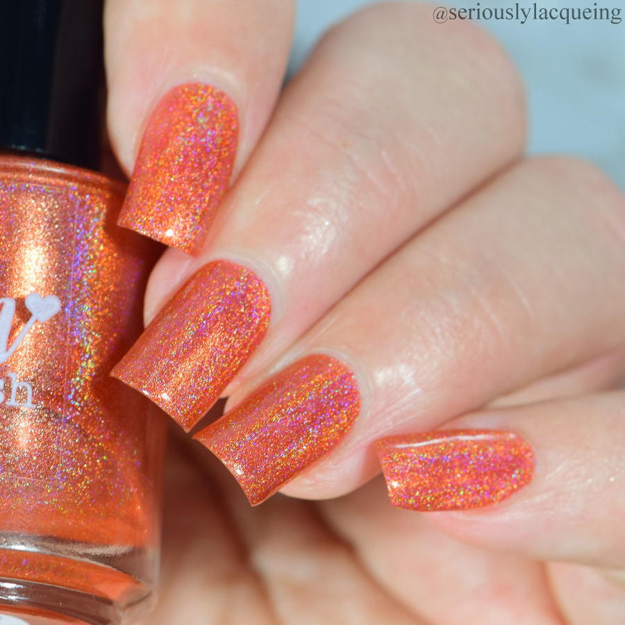Obviously Orange - Seriously Rainbows - Holographic Nail Polish - Dam Nail Polish