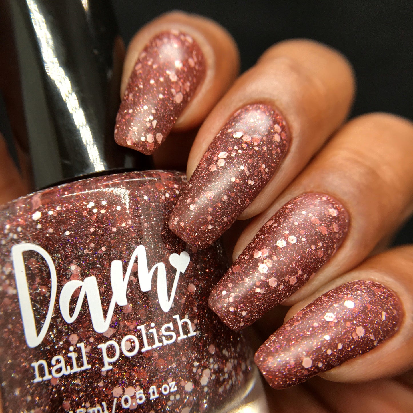 Bear Nap - Brown Reflective Glitter Nail Polish - Hibernation Collection - Dam