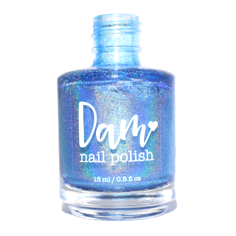Believe Me Its Blue - Seriously Rainbows - Holographic Nail Polish - Dam Nail Polish