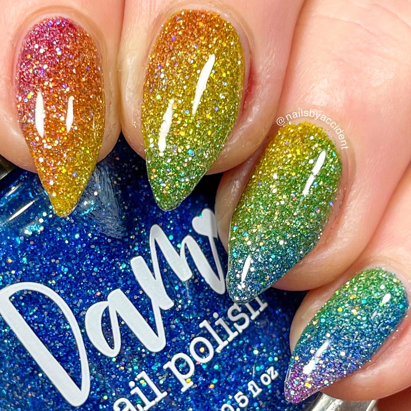 Jams & Jellies Collection - Rainbow Reflective Glitter Nail Polish - Dam