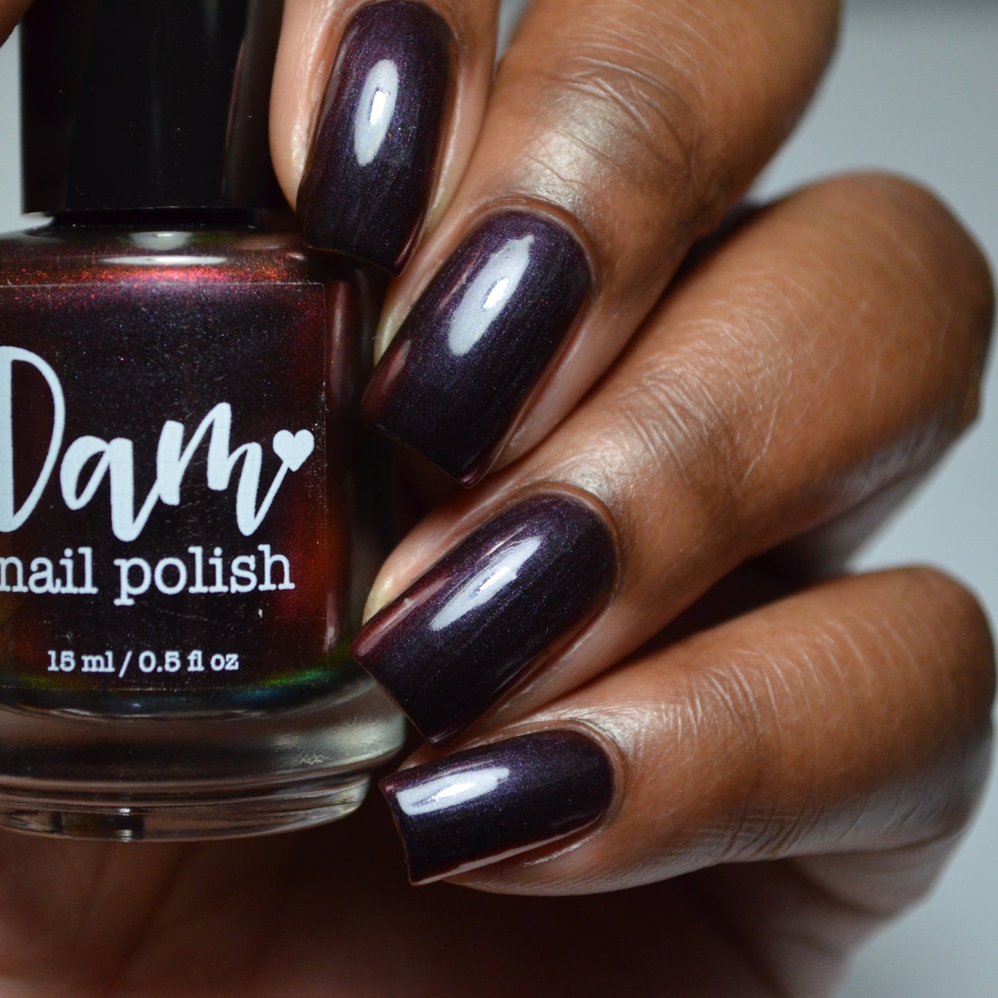 Change of Heart - Black Red Multichrome Polish - Dam Nail Polish