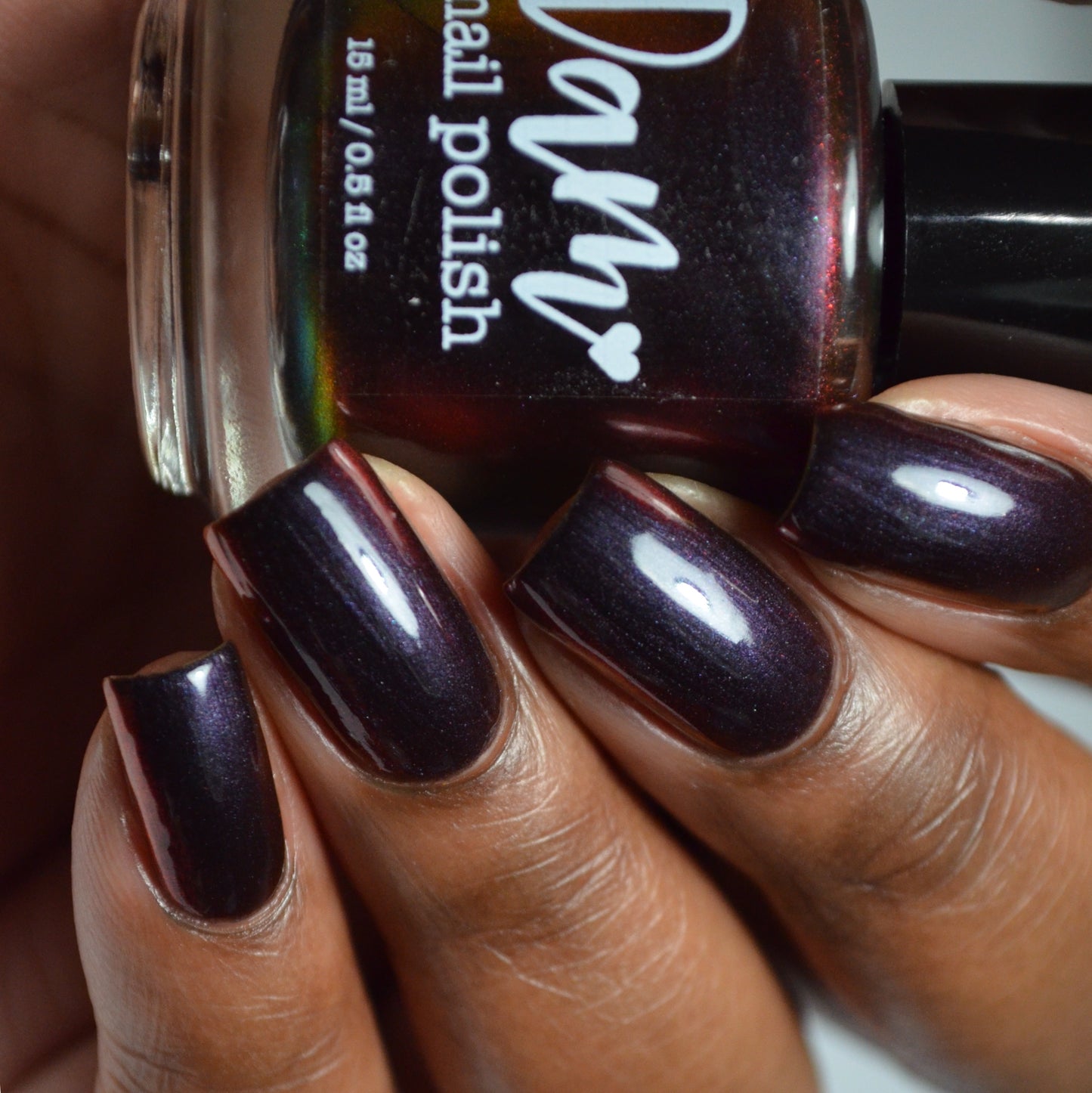 Change of Heart - Black Red Multichrome Polish - Dam Nail Polish