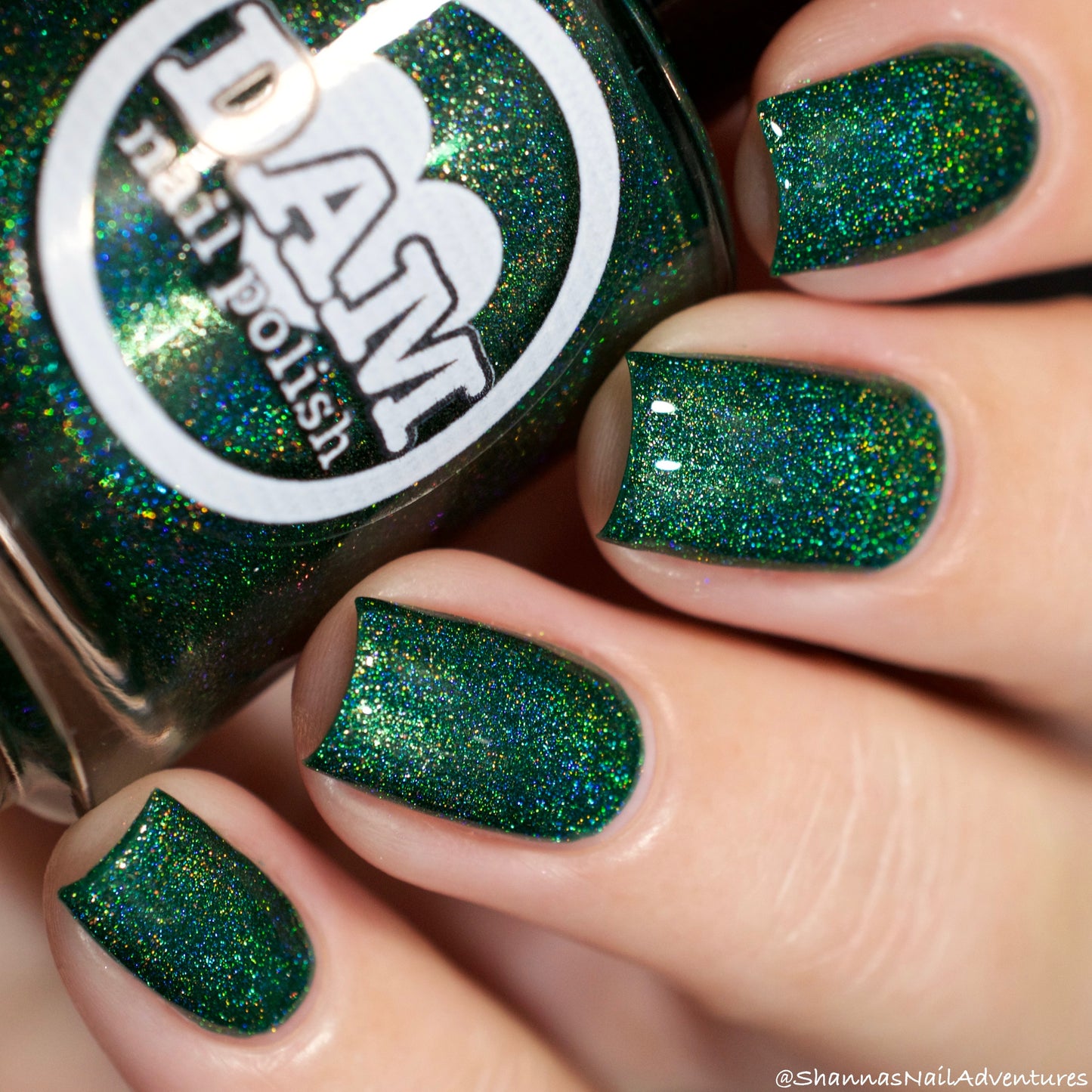 Emerald - Green Holographic Polish - Gemstone Collection Pt. 2 - Dam Nail Polish