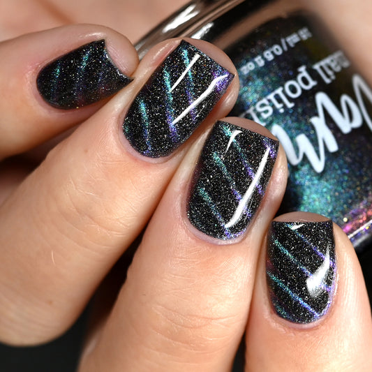 Blitzar - Blue/Purple/Gold Magnetic Holographic Nail Polish - Astronomical Collection - Dam