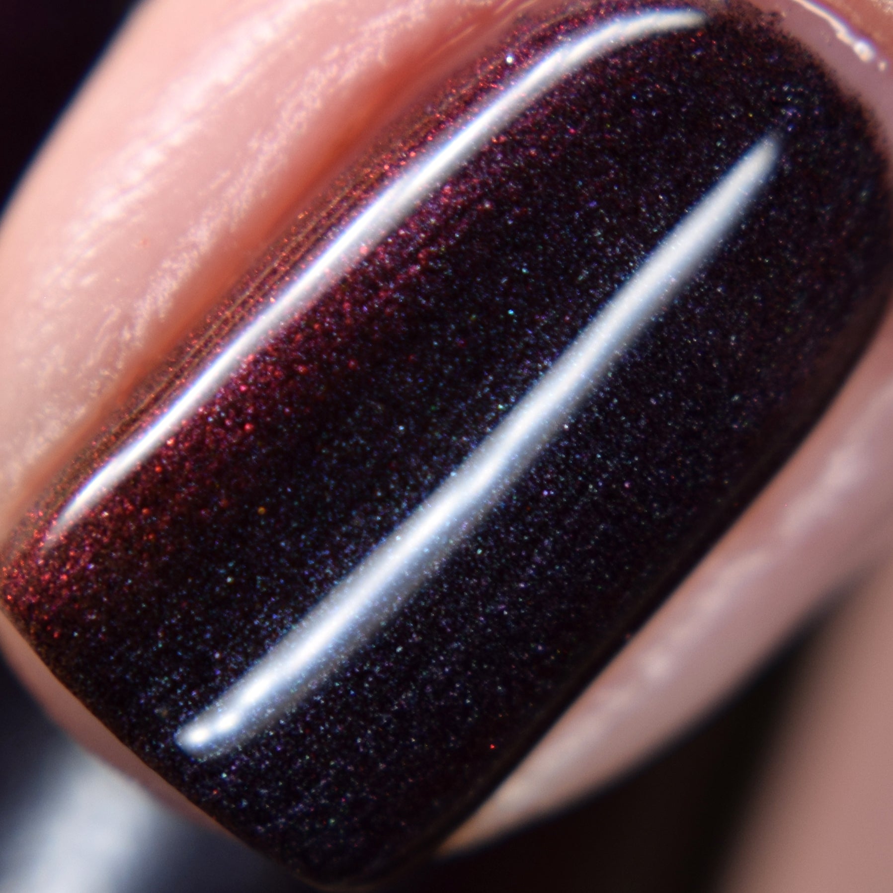 Change of Heart - Black Red Multichrome Polish - Dam Nail Polish
