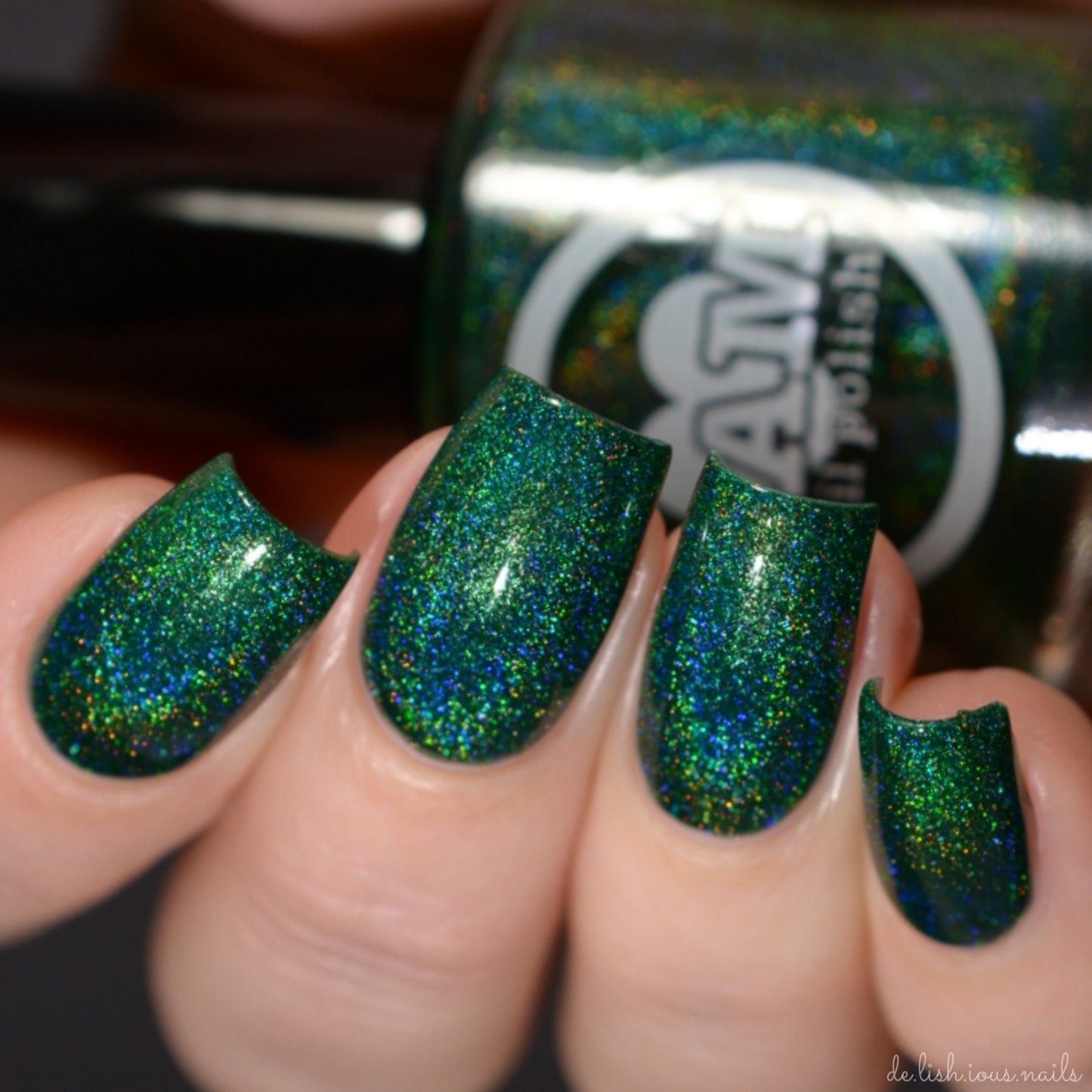 Emerald - Green Holographic Polish - Gemstone Collection Pt. 2 - Dam Nail Polish