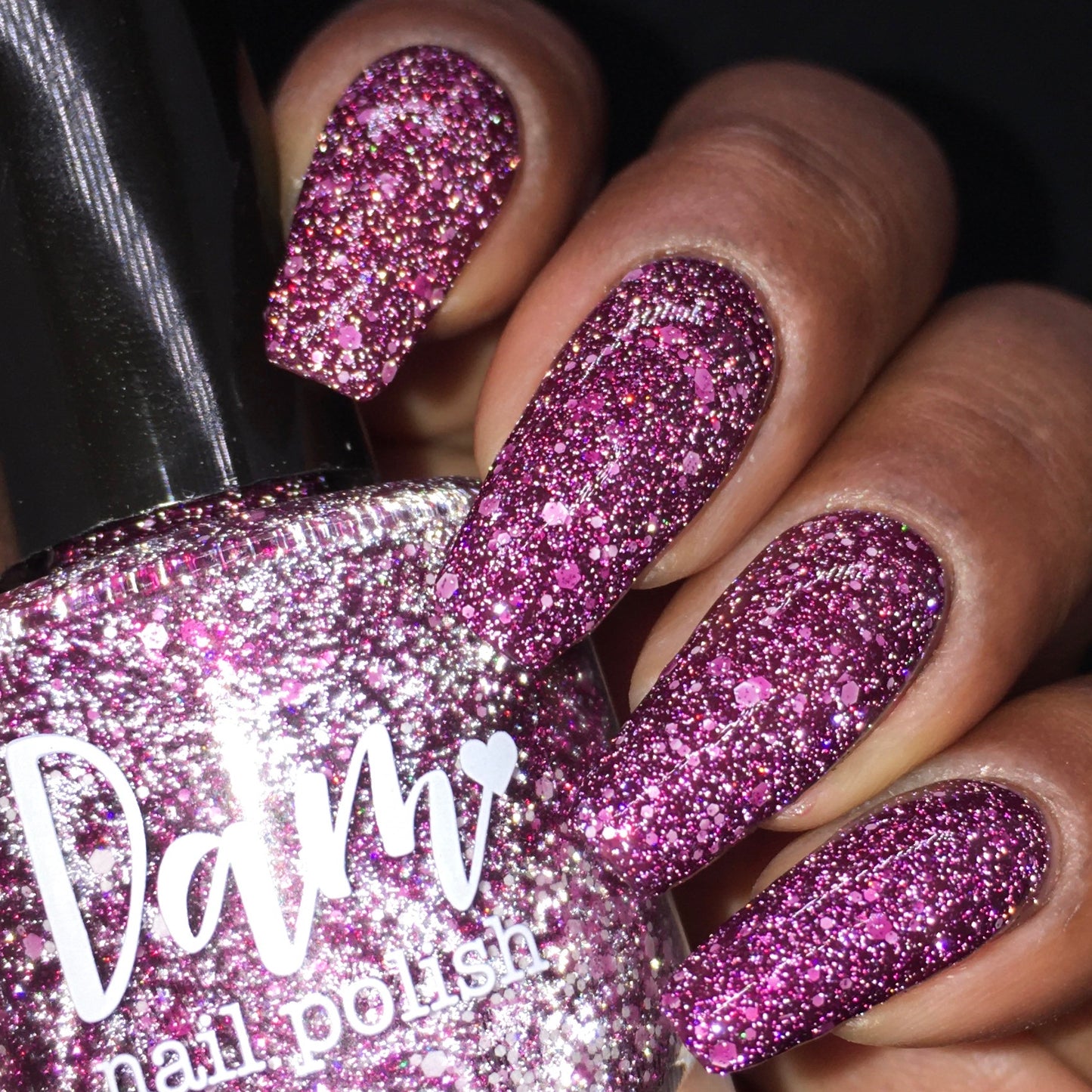 Gone Dormant - Plum Reflective Glitter Nail Polish - Hibernation Collection - Dam