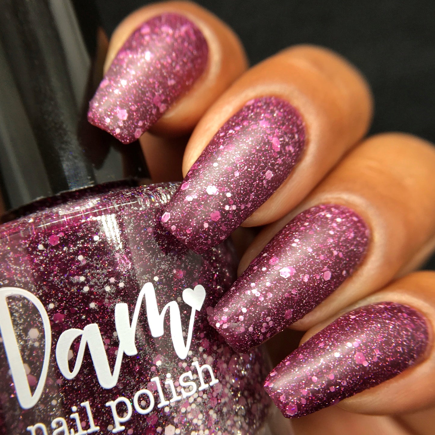 Gone Dormant - Plum Reflective Glitter Nail Polish - Hibernation Collection - Dam