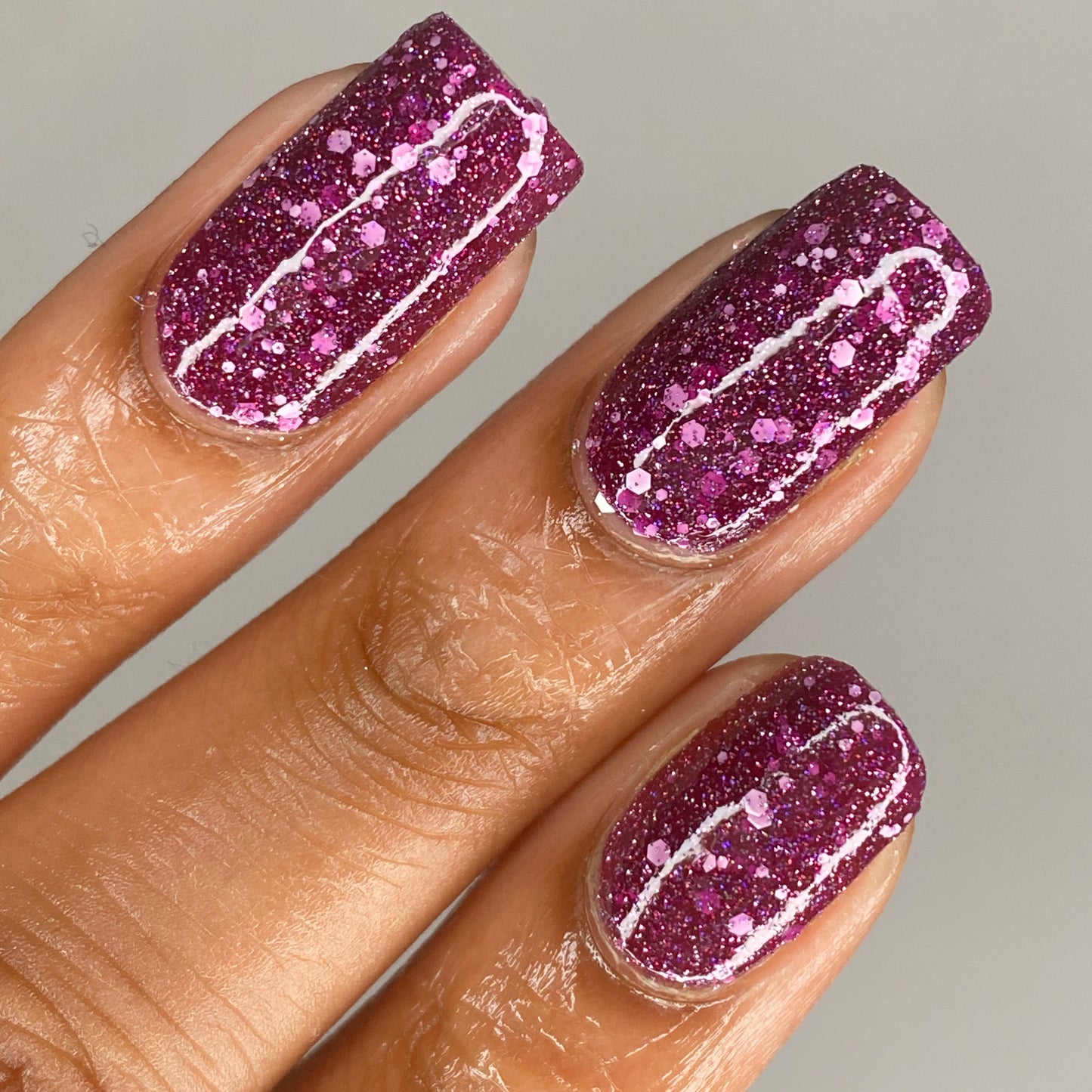 Gone Dormant - Plum Reflective Glitter Nail Polish - Hibernation Collection - Dam