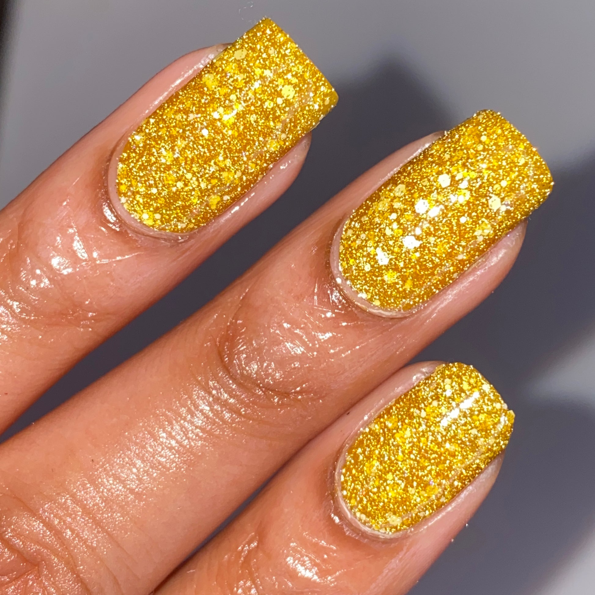 Forty Thousand Winks - Yellow Reflective Glitter Nail Polish - Hibernation Collection - Dam