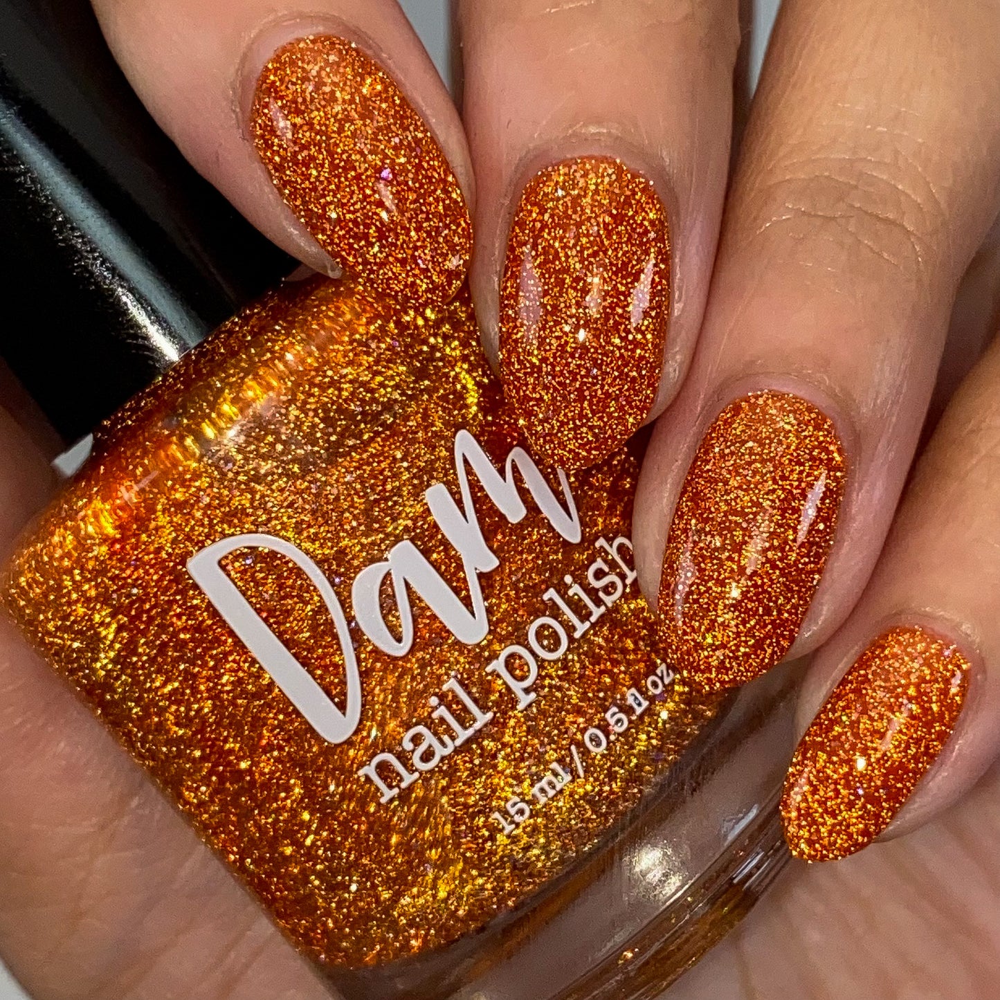 Apricot Preserves - Jams & Jellies Collection - Orange Reflective Glitter Nail Polish - Dam