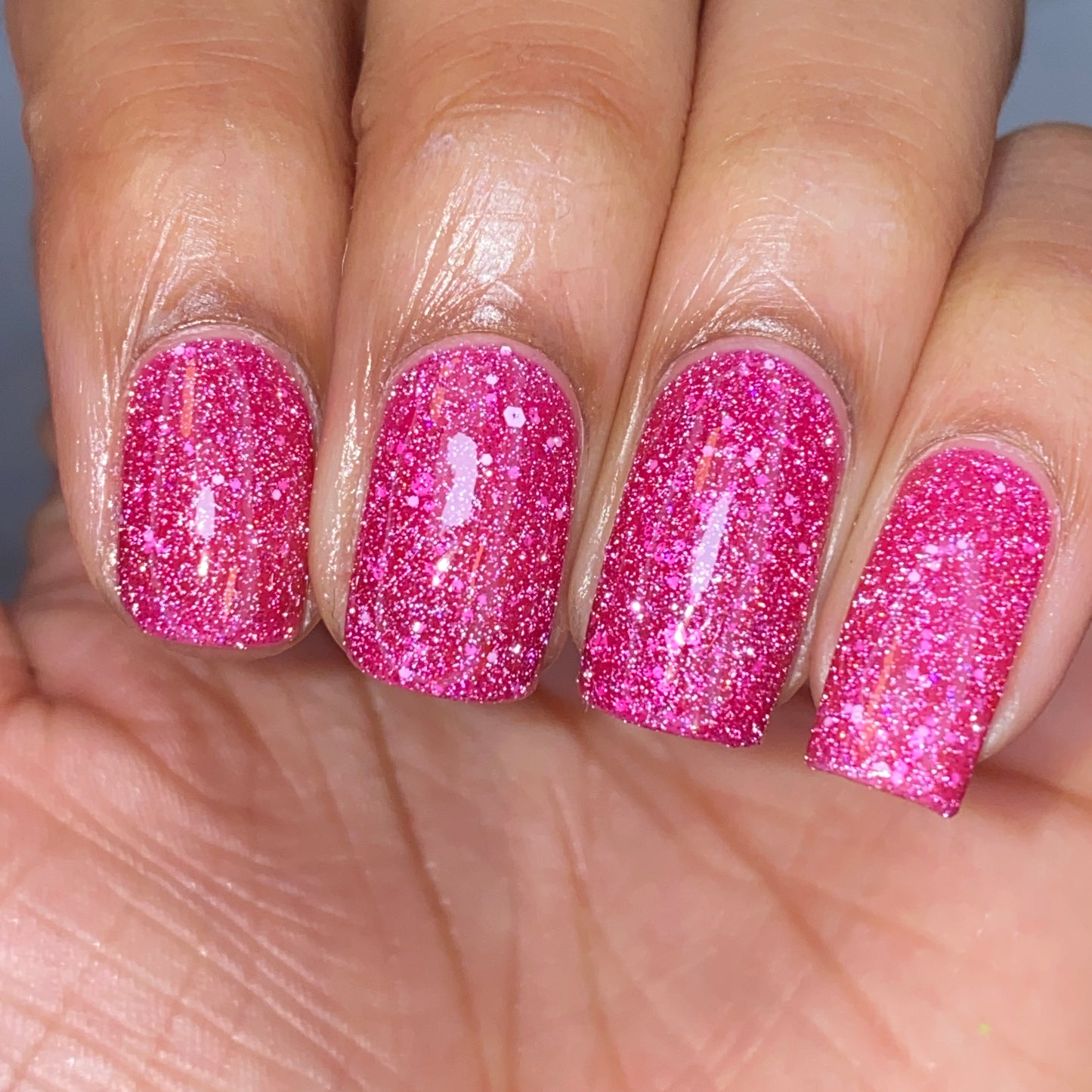 Sweet Dreams - Snooze Collection - Pink Reflective Glitter Nail Polish - Dam