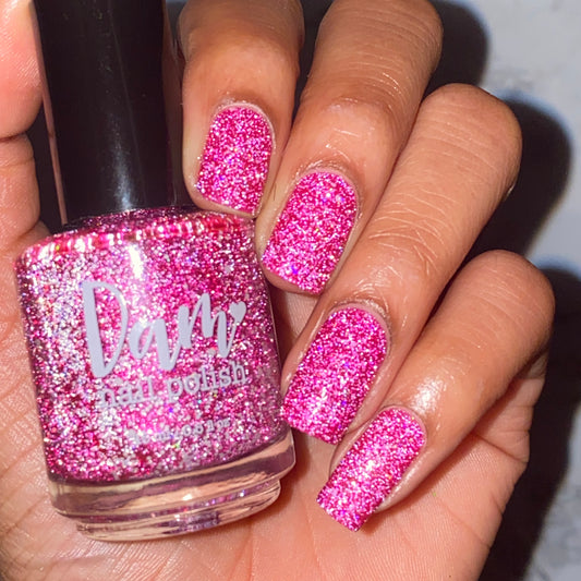 Sweet Dreams - Snooze Collection - Pink Reflective Glitter Nail Polish - Dam
