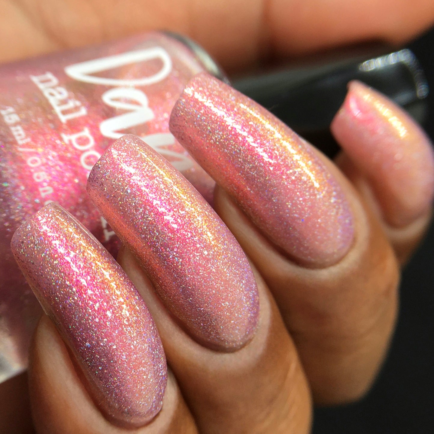 I Wear My ❤️ On My Nails - Pink Holo Nail Polish - Pink Shimmer Nail Polish - Valentine's Day Duo - Dam Nail Polish