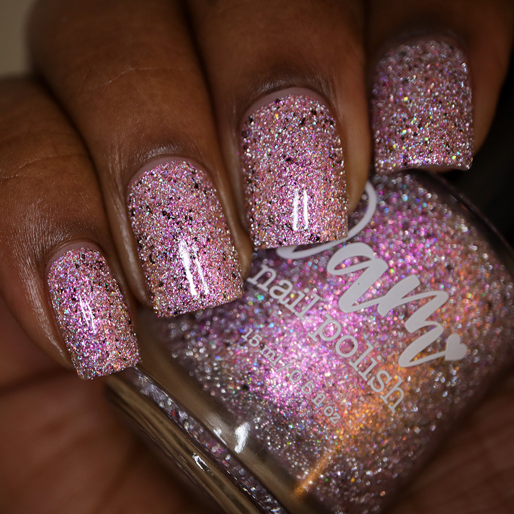 Kirsty - Survivor Series - Pink Gold Shimmer Reflective Glitter Nail Polish - Dam