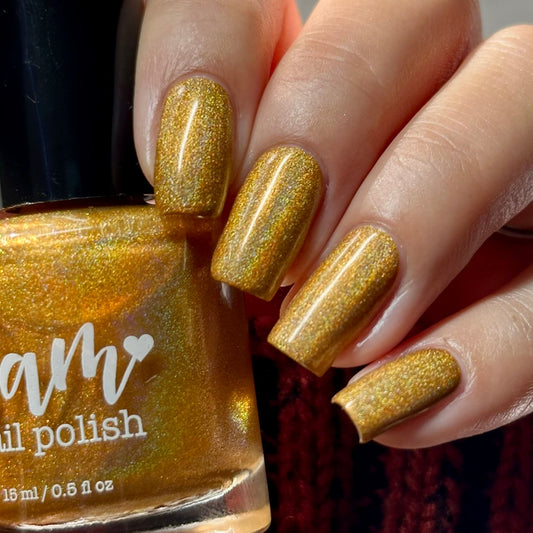 Citrine - Yellow Orange Holographic Polish - Gemstone Collection Pt. 4 - Dam