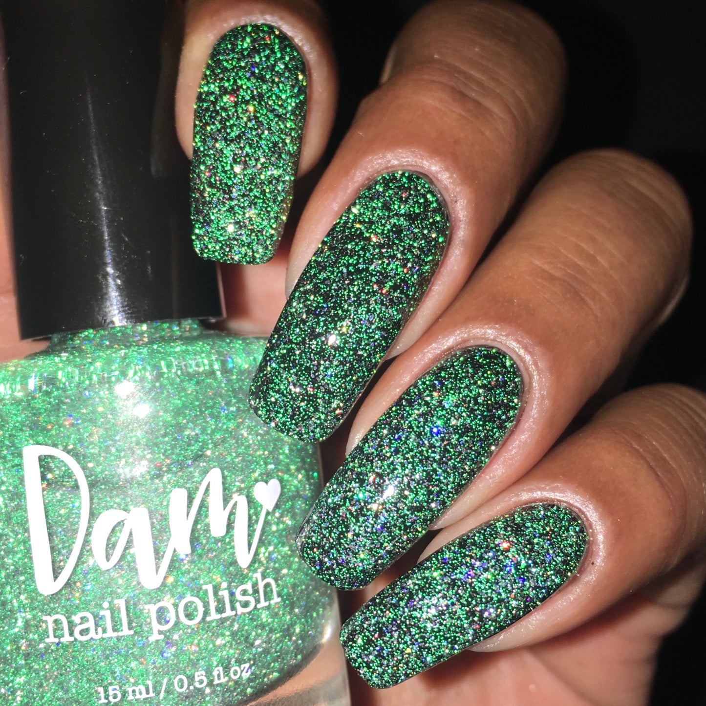 Wild Card - Green Holographic Reflective Glitter Nail Polish