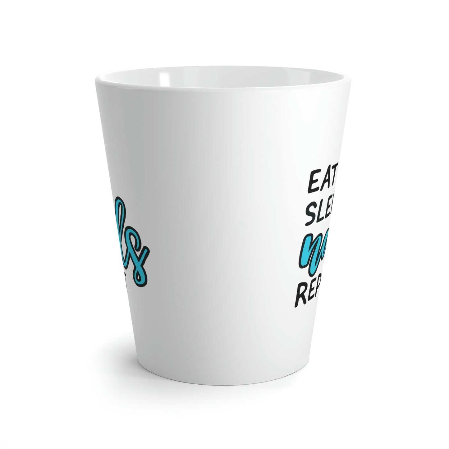 Eat Sleep Nails Repeat - Latte Mug - Dam Nail Polish