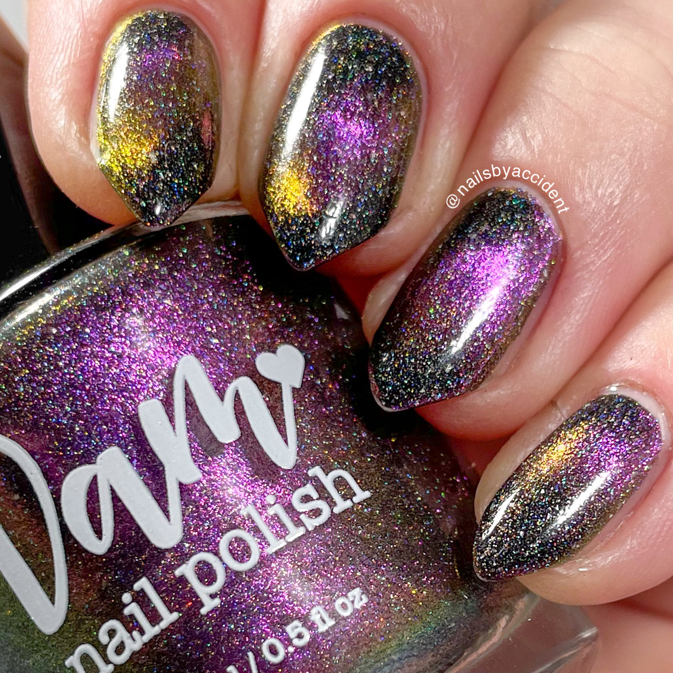 Pulsar - Pink/Bronze/Green Magnetic Holographic Nail Polish - Astronomical 2 Collection - Dam