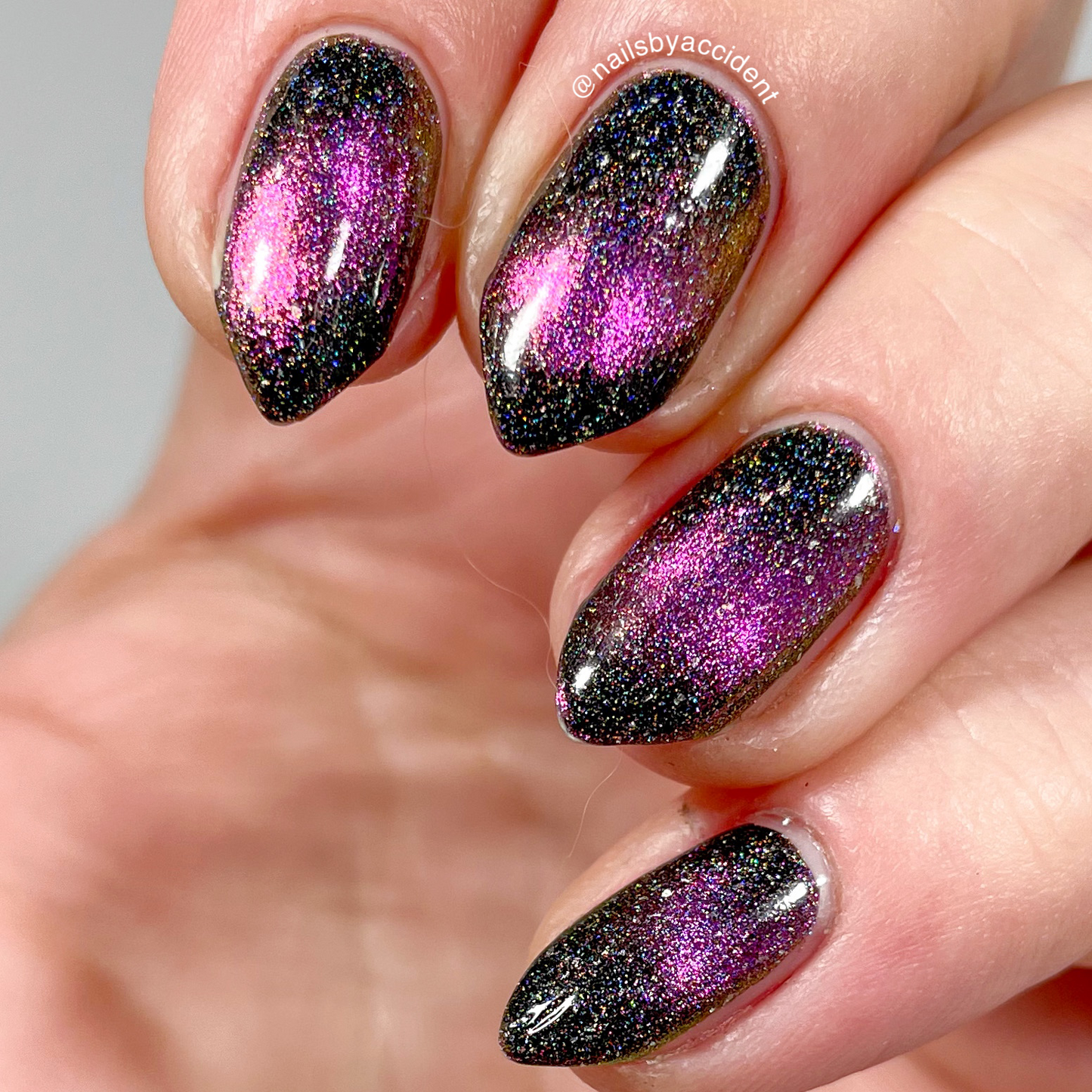 Pulsar - Pink/Bronze/Green Magnetic Holographic Nail Polish - Astronomical 2 Collection - Dam